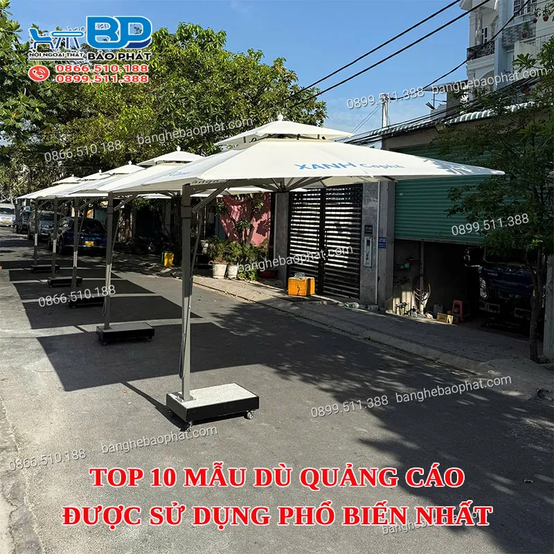 Top 10 mẫu dù quảng cáo được sử dụng phổ biến nhất [timect]