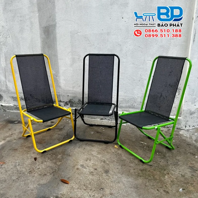 Ghế cafe inox xếp gọn