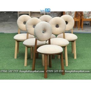 Ghế donut gỗ nệm