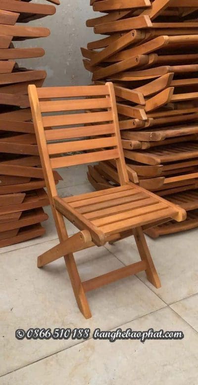 ghế gỗ xếp ngược thanh ngang