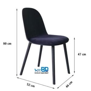 kích thước Ghế Nhựa Cao Cấp 3000A Mặt Ngồi Nệm