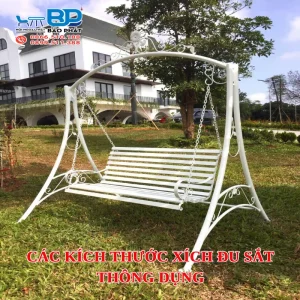 Các kích thước xích đu sắt thông dụng