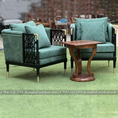 Sofa gỗ nhà hàng cafe sang trọng Sofa Chawoo gỗ Ash