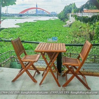 Ưu điểm của bộ bàn ghế gỗ xếp cà phê BGGXBP04.