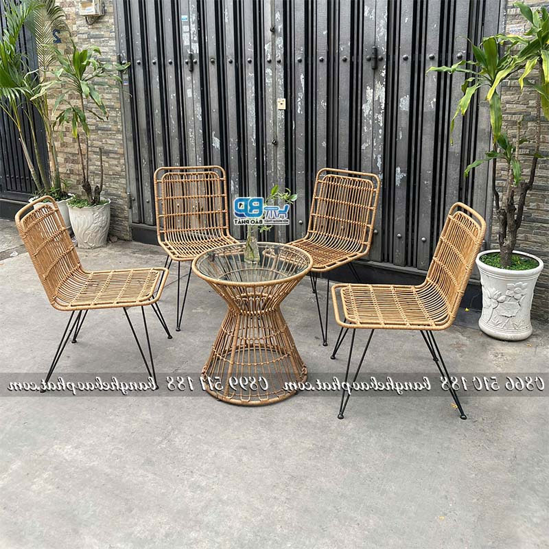 Bàn ghế nhựa giả mây BGNGMBP068 9 Ưu điểm của bộ bàn ghế nhựa giả mây BGNGMBP068.