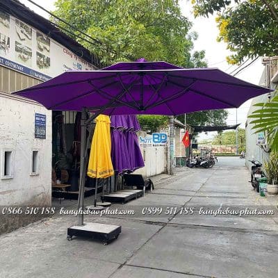 Ưu điểm của dù che nắng sân vườn lệch tâm tròn 3,8m.