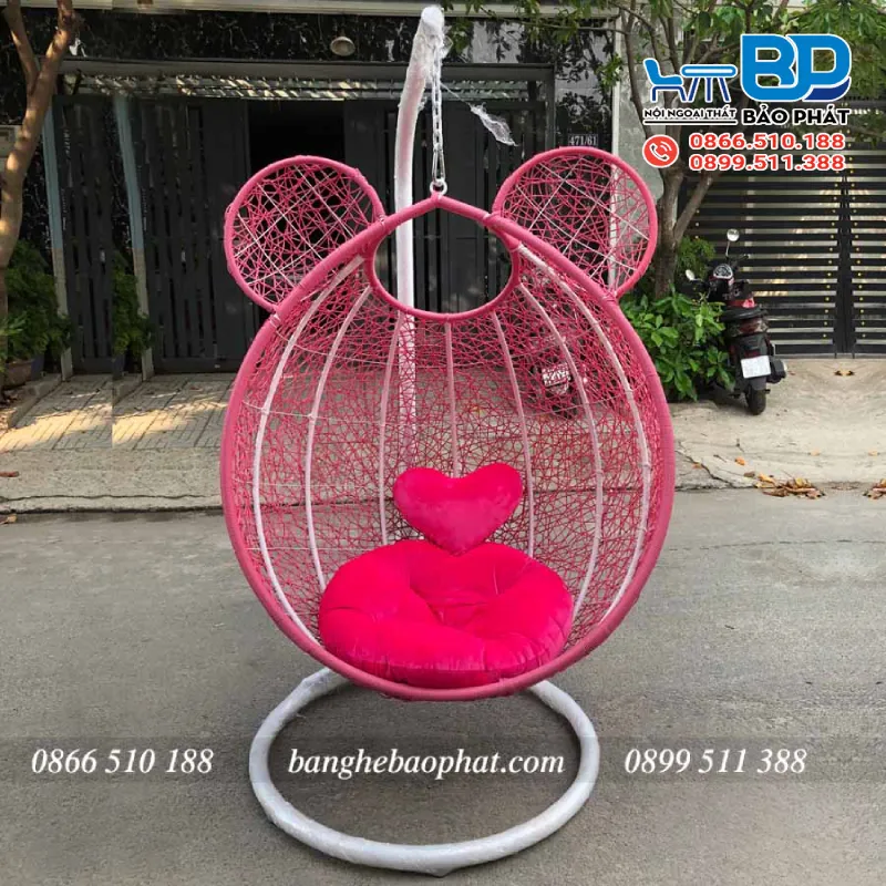 Xích đu treo nhựa giả mây chuột mickey XĐBP013