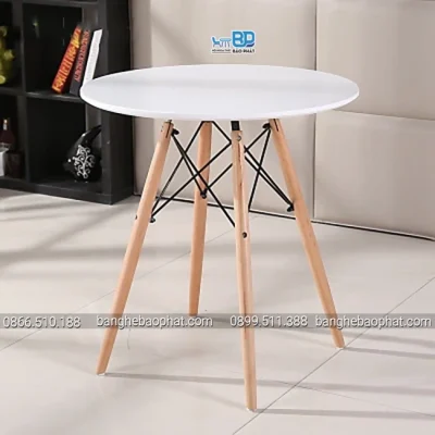 bàn cafe chân gỗ mặt MDF 1542A