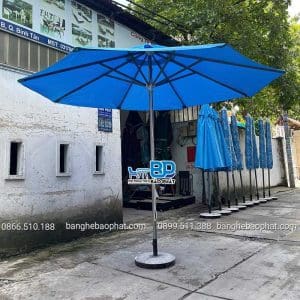 Dù che nắng đúng tâm tròn đường kính 3m màu xanh biển 9 Dù Che Nắng đúng Tâm Tròn đường Kính 3m màu xanh nước biển