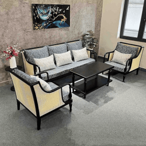 Sofa Club indochine gỗ nệm 5 Sofa Club Indochine gỗ nệm