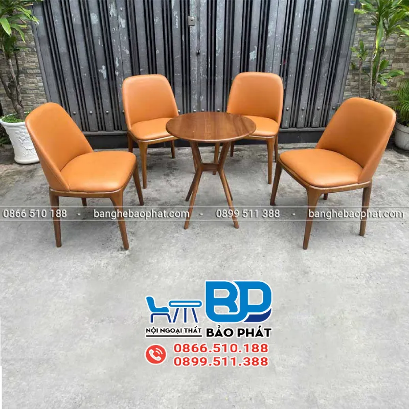 Bàn ghế grace không tay gỗ nệm BGGBP023