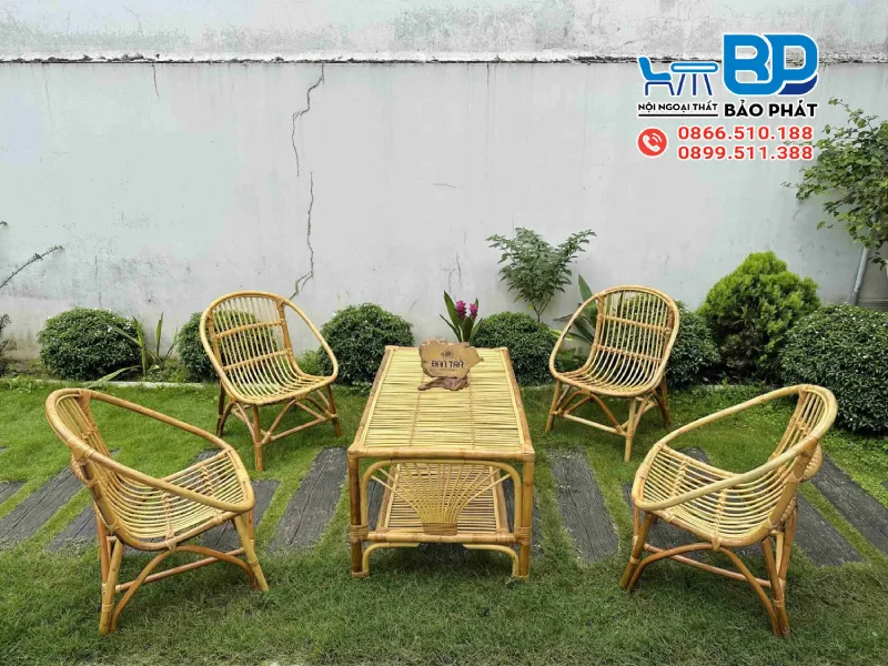 Bàn ghế mây - Sự hòa hợp tuyệt vời với thiên nhiên