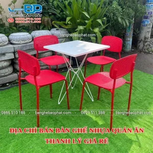Địa chỉ bán bàn ghế nhựa quán ăn thanh lý giá rẻ