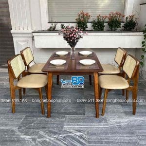 Bộ bàn ghế ăn gỗ ghế CH301 bàn Ashley màu nâu 11 Bộ bàn ghế ăn gỗ ghế CH301 bàn Ashley màu nâu