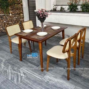 Bộ bàn ghế ăn gỗ ghế CH301 bàn Ashley màu nâu 13 Bộ bàn ghế ăn gỗ ghế CH301 bàn Ashley màu nâu