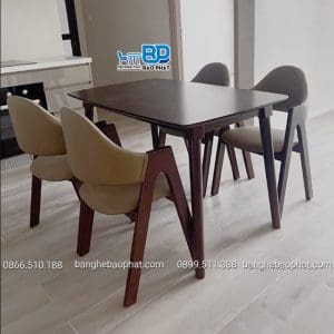 Bộ Bàn Ghế Ăn Gỗ Ghế Chữ A 8 Bộ Bàn Ghế ăn Gỗ Ghế Chữ A màu nâu