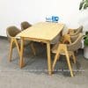 Bộ Bàn Ghế Ăn Gỗ Ghế Chữ A 16 Bộ Bàn Ghế ăn Gỗ Ghế Chữ A màu tự nhiên