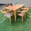 Bộ Bàn Ghế Ăn Gỗ Nệm 6 Ghế Neva Bàn 1m8 17 Bộ bàn ghế ăn gỗ nệm 6 ghế neva bàn 1m8