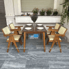 Bộ bàn ghế gỗ ghế Vleg bàn Ashley sơn nâu 19 Bộ bàn ghế gỗ Vleg bàn Ashley sơn nâu