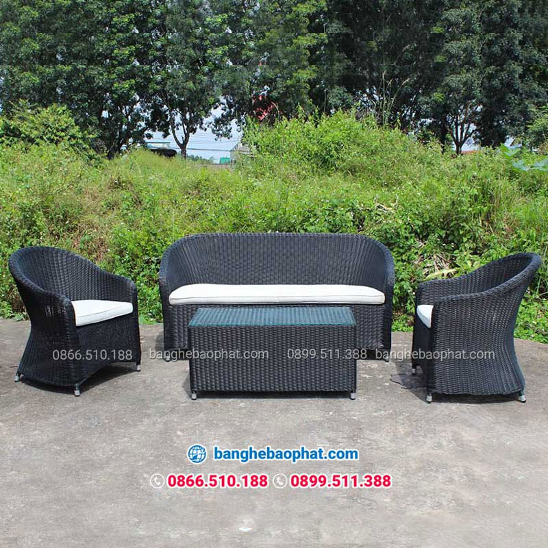 Bộ bàn ghế sofa mây nhựa đẹp giá tốt tại Bảo Phát.