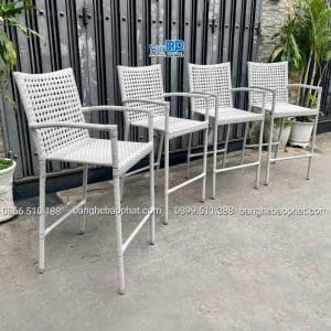 Bàn Ghế Bar Nhựa Giả Mây GBNGMBP010 10 Ghế bar nhựa giả mây BGBNGMBP010