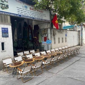 Ghế cà phê xếp bàn me tây