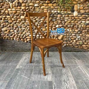 Bộ bàn ghế ăn gỗ ghế Bistro bàn Ashley màu nâu 11 Ghế gỗ bistro gỗ cao su