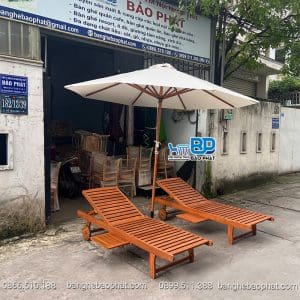 Ghế hồ bơi gỗ bạch đàn