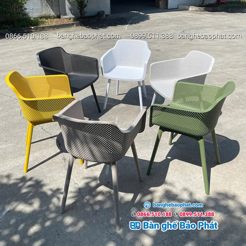 Ghế nhựa cao cấp cao 50cm cho không gian quán cafe