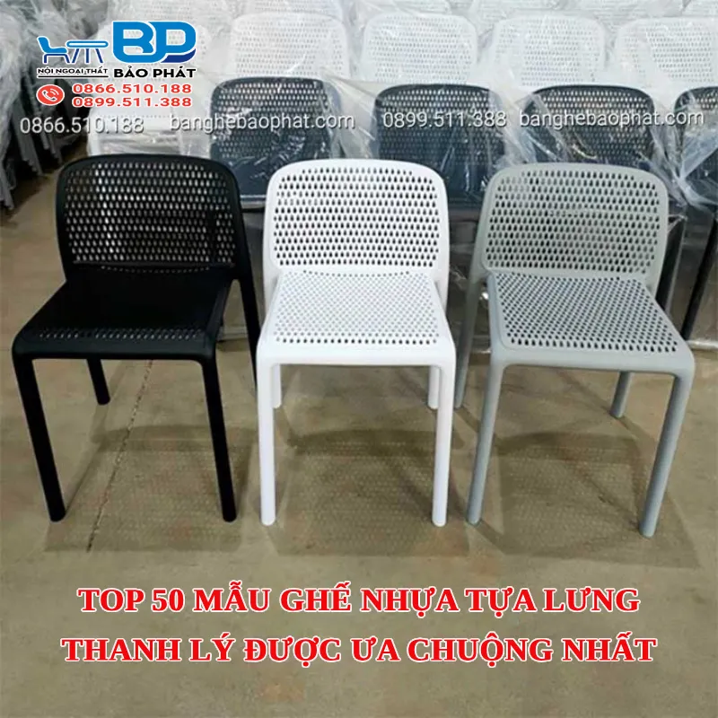 Top 50 mẫu ghế nhựa tựa lưng thanh lý được ưa chuộng nhất [timect]