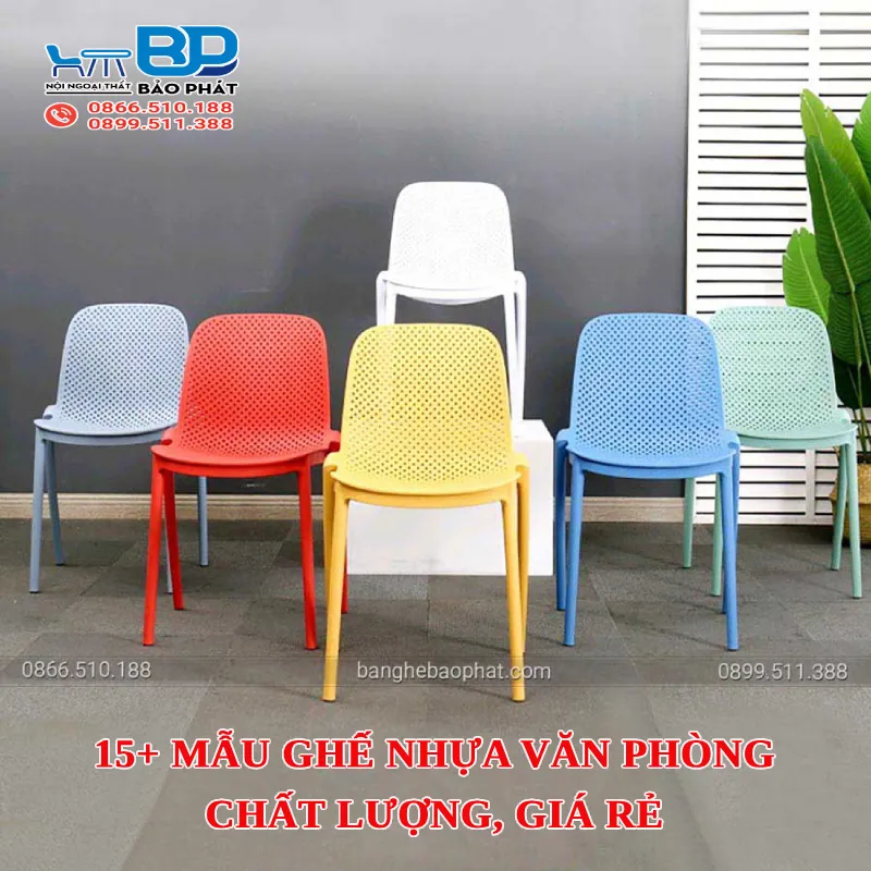 15+ mẫu ghế nhựa văn phòng chất lượng, giá rẻ [timect]