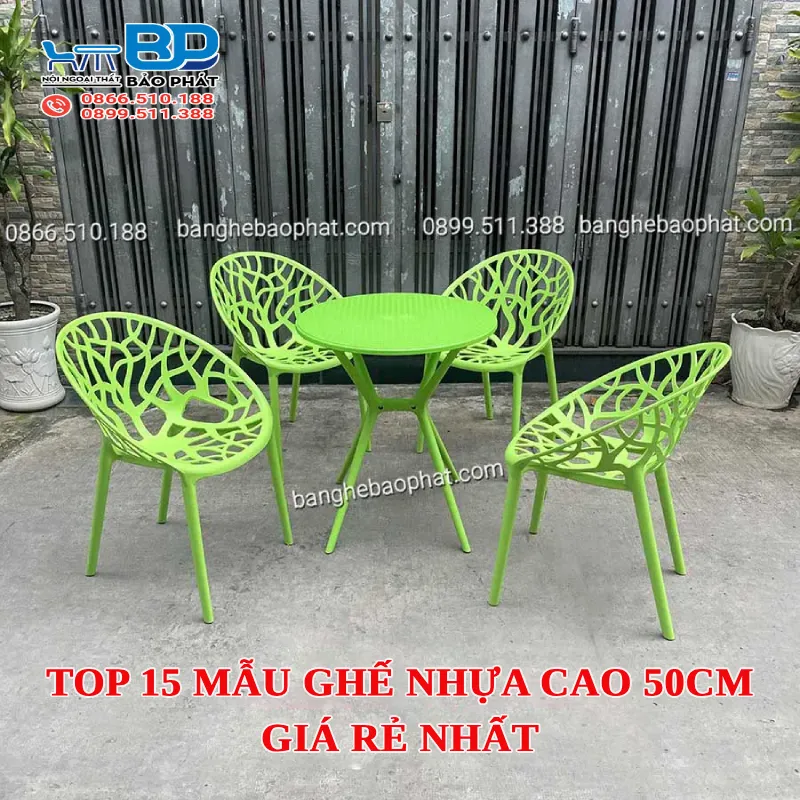 Top 15 mẫu ghế nhựa cao 50cm giá rẻ nhất [timect]