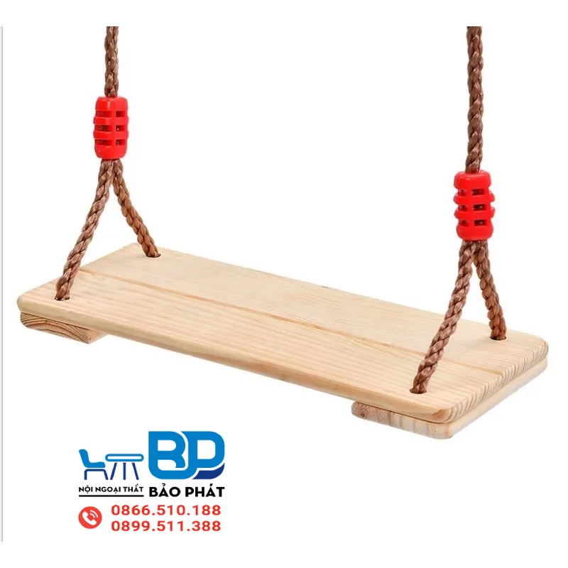 Mẫu xích đu gỗ dây thừng bền bỉ