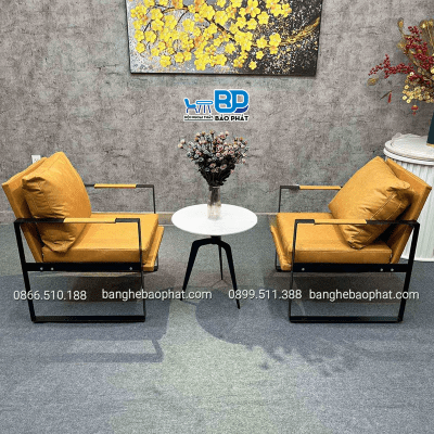 Sofa cafe khung sắt bọc nệm SFCFBP031