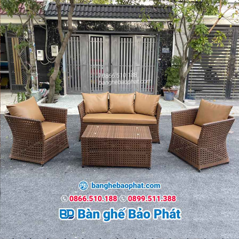 Sofa mây nhựa