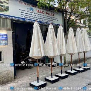 Xưởng sản xuất dù gỗ chính tâm ngoài trời