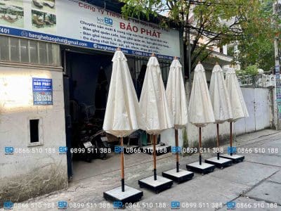 Xưởng sản xuất dù gỗ chính tâm ngoài trời