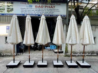 Xưởng sản xuất dù gỗ chính tâm ngoài trời