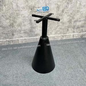 Bàn Cafe Chân Nón Khung Sắt Mặt Gỗ Sơn Nâu 5 Bàn cafe chân nón khung sắt