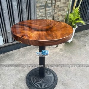 Bàn cafe me tây mặt tròn 60cm chân mâm gang 7 Bàn Cafe Me Tây Mặt Tròn 60cm Chân Mâm Gang