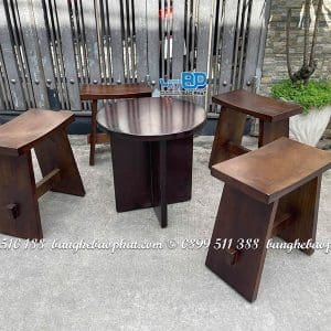 Bàn ghế cà phê gỗ thông BGGTBP003 11 Bàn ghế cà phê gỗ thông BGGTBP003