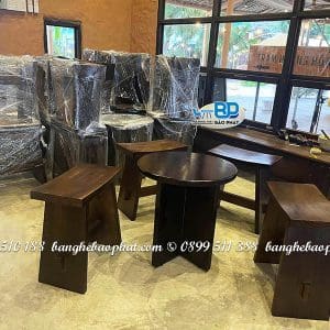 Bàn ghế cà phê gỗ thông BGGTBP003 10 Bàn ghế cà phê gỗ thông BGGTBP003