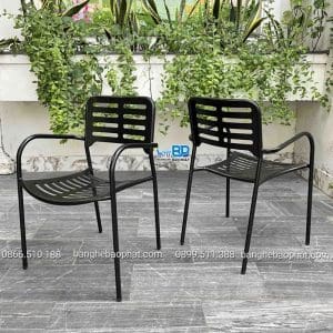 Bộ bàn ghế sắt cafe ngoài trời ghế xương cá 10 Bàn ghế sắt cafe ngoài trời ghế xương cá