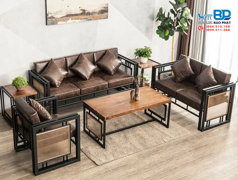Bàn ghế sắt hộp phòng khách đa dạng mẫu mã, thiết kế đẹp mắt