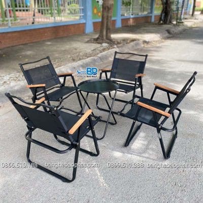 Bàn ghế xếp quán cafe bàn tròn 50 cm
