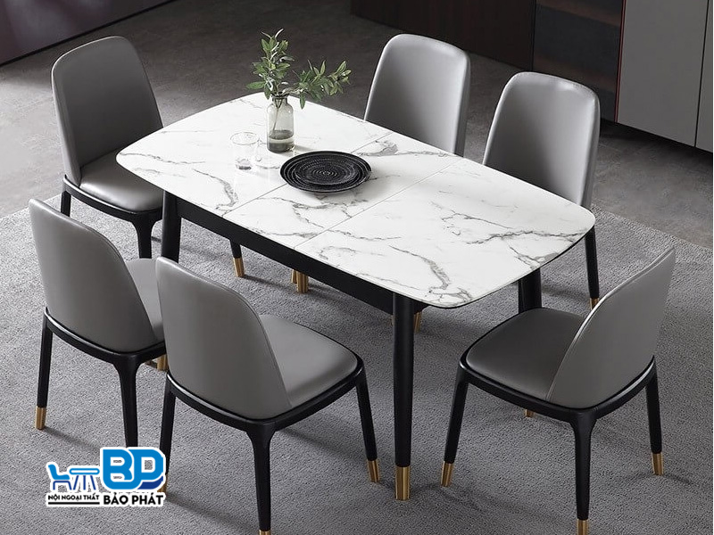 Bộ bàn ghế ăn 6 ghế mặt đá đẹp và giá rẻNhất