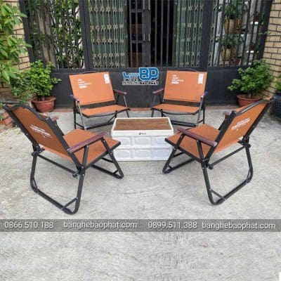 Ghế Camping Bavai bàn thùng nhựa