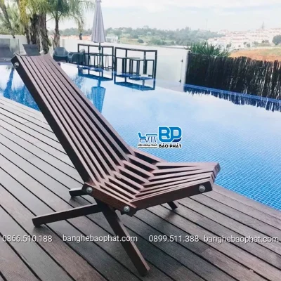 Ghế hồ bơi thư giãn ngoài trời ghế gỗ Tamarak