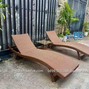 Ghế hồ bơi ngoài trời mây nhựa khung nhôm GHBBP002 9 Ghế hồ bơi ngoài trời mây nhựa khung nhôm