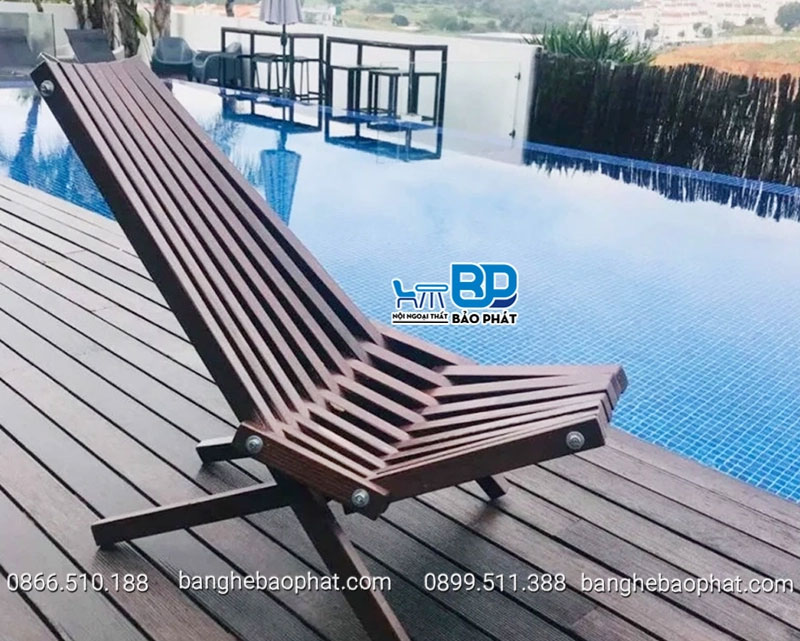 Ghế hồ bơi thư giãn gỗ Tamarack